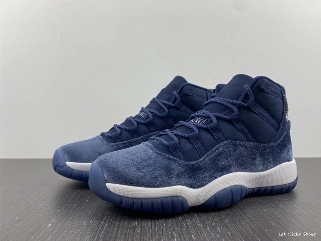 1st Kicks Jordan 11 Navy Velvet AR0715-441 Air WMNS Midnight 0718